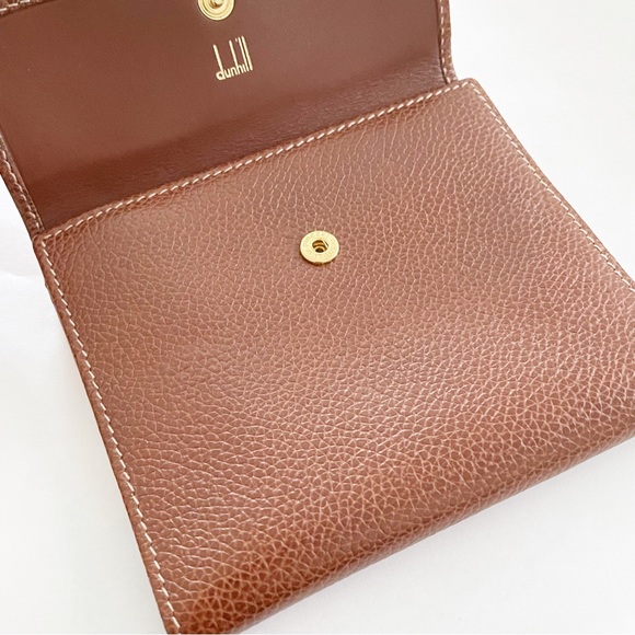 Dunhill saddle brown leather compact wallet - Picture 5 of 9